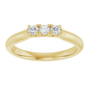 14K Yellow 1/5 CTW Natural Diamond Anniversary Band