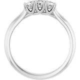 14K White 1/3 CTW Natural Diamond Anniversary Band