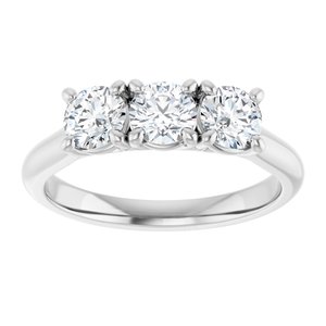 14K White 9/10 CTW Natural Diamond Anniversary Band