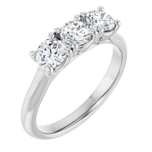 14K White 9/10 CTW Natural Diamond Anniversary Band