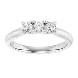 14K White 1/3 CTW Natural Diamond Anniversary Band