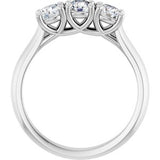 14K White 9/10 CTW Natural Diamond Anniversary Band