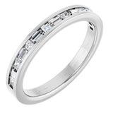 Platinum 3/8 CTW Natural Diamond Channel Set Anniversary Band