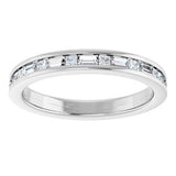 Platinum 3/8 CTW Natural Diamond Channel Set Anniversary Band