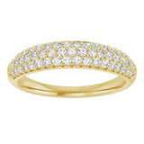 14K Yellow 1/2 CTW Natural Diamond Anniversary Band Size 7