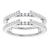 Platinum 1/2 CTW Natural Diamond Ring Guard