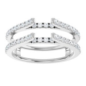 Platinum 1/2 CTW Natural Diamond Ring Guard