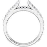 Platinum 1/2 CTW Natural Diamond Ring Guard
