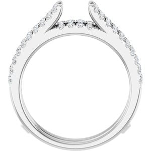 Platinum 1/2 CTW Natural Diamond Ring Guard