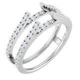 Platinum 1/2 CTW Natural Diamond Ring Guard