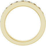 14K Yellow 1 CTW Natural Diamond Channel-Set Matching Band