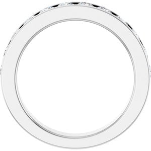 Platinum 1 CTW Natural Diamond Channel-Set Matching Band