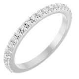 14K White 1/3 CTW Natural Diamond Matching Band