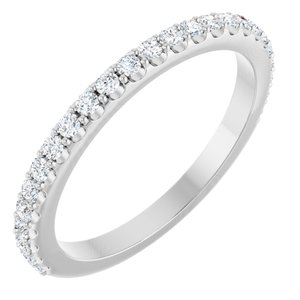 14K White 1/3 CTW Natural Diamond Matching Band