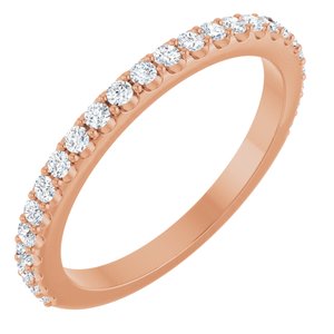 14K Rose 1/3 CTW Natural Diamond Matching Band