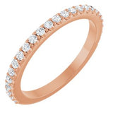 14K Rose 1/3 CTW Natural Diamond Matching Band