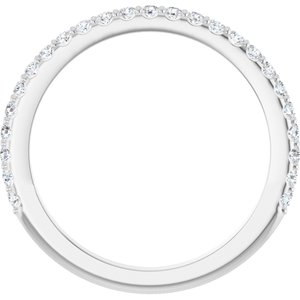 14K White 1/3 CTW Natural Diamond Matching Band