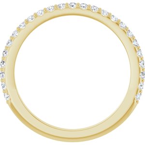 14K Yellow 1/3 CTW Natural Diamond Matching Band