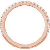 14K Rose 1/3 CTW Natural Diamond Matching Band