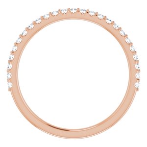 14K Rose 1/5 CTW Natural Diamond Matching Band