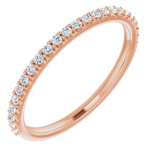 14K Rose 1/5 CTW Natural Diamond Matching Band