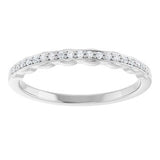 14K White .07 CTW Diamond Band for 6.5 mm Round Ring