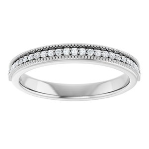 14K White 1/3 CTW Natual Diamond Anniversary Band