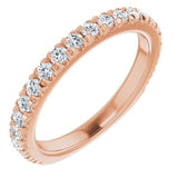 14K Rose 5/8 CTW Diamond Matching Band