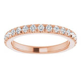 14K Rose 5/8 CTW Diamond Matching Band