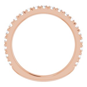 14K Rose 5/8 CTW Diamond Matching Band