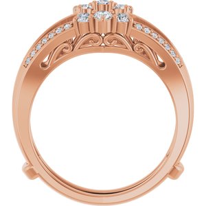 14K Rose 1/3 CTW Natural Diamond Ring Guard