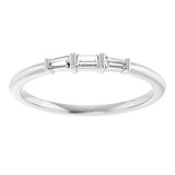 14K White 1/6 CTW Natural Diamond Stackable Ring