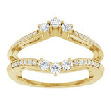 14K Yellow 1/3 CTW Natural Diamond Ring Guard