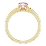 14K Yellow Natural Pink Morganite Ring