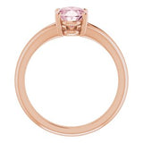 14K Rose Natural Pink Morganite Ring