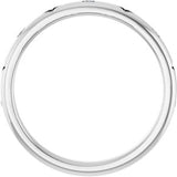 14K White .08 CTW Natural Diamond Anniversary Band