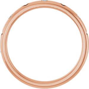 14K Rose .08 CTW Natural Diamond Anniversary Band