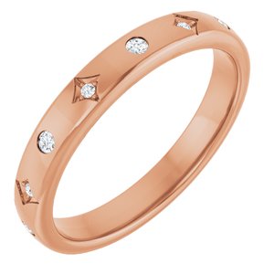 14K Rose .08 CTW Natural Diamond Anniversary Band