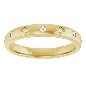 14K Yellow .08 CTW Natural Diamond Anniversary Band