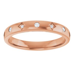14K Rose .08 CTW Natural Diamond Anniversary Band