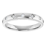 Platinum .08 CTW Natural Diamond Anniversary Band