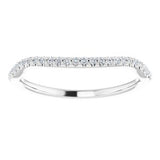 14K White 1/10 CTW Natural Diamond Band