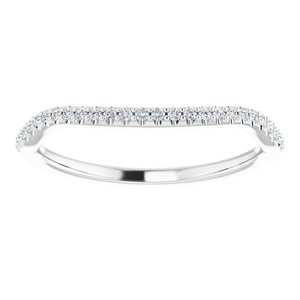 Platinum 1/10 CTW Natural Diamond Band