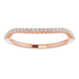 14K Rose 1/10 CTW Natural Diamond Band