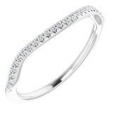 Platinum 1/10 CTW Natural Diamond Band