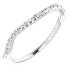 Platinum 1/10 CTW Natural Diamond Band