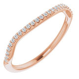 14K Rose 1/10 CTW Natural Diamond Band