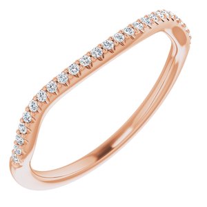 14K Rose 1/10 CTW Natural Diamond Band