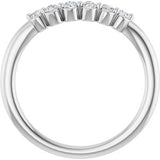 Platinum 1/6 CTW Diamond Matching Band