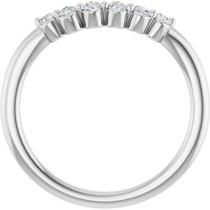 Platinum 1/6 CTW Diamond Matching Band